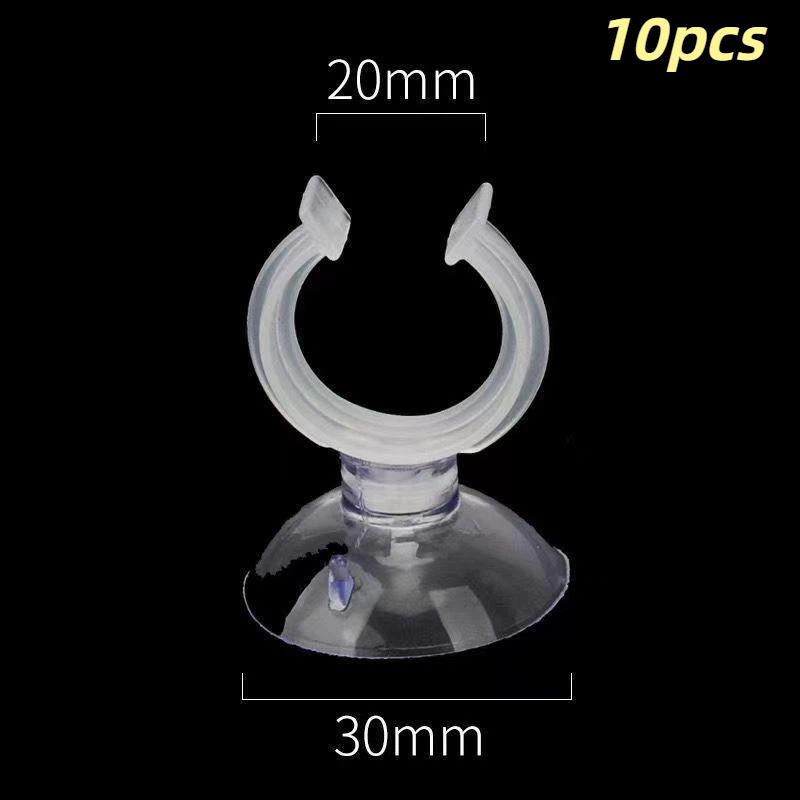 10Pcs Fish Tank Suction Cup Holders Secure Grip Fit Air Tubing Pumps Heater Hoses for Freshwater Aquarium Setup