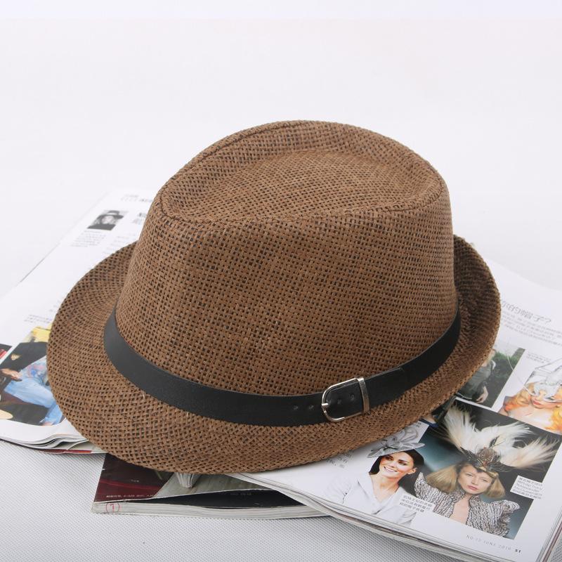 Parent-child Sun Hat Summer Sun Hat Men's Straw Sun Hat Children's British Top Hat Performance Jazz Hat