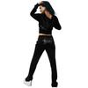 Women's Two-piece Casual Long Sleeved Hot Diamond Diamond Velvet Sports Casual Set