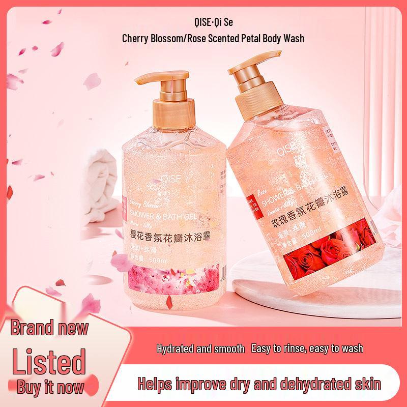 Cherry Blossom & Rose Moisturizing Body Wash, Large Capacity, Long-Lasting Scent, Ideal for Family Use - Trusted Domestic Brand