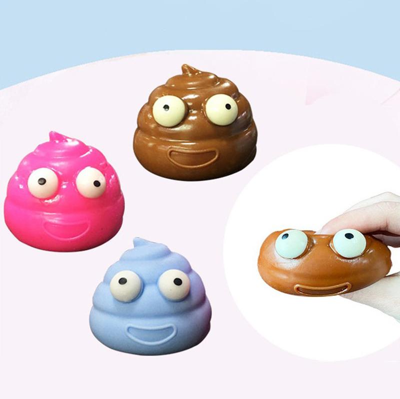 Stlačovací Štípací Větrací Míč Dekompresní TPR Hračky Gadgety Lepkavý Míč Hovno Vtipné Záludné Dospělí Děti Náctiletí Dárky Hračky pro Uvolnění Stresu