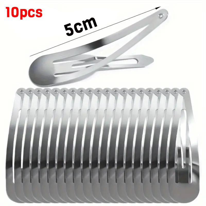 

10-50pcs Y2K Silver Hair Clips BB Snap Hairpins Base for DIY Handmade Barrettes for Women Girls Punk Styling Tools Accessories