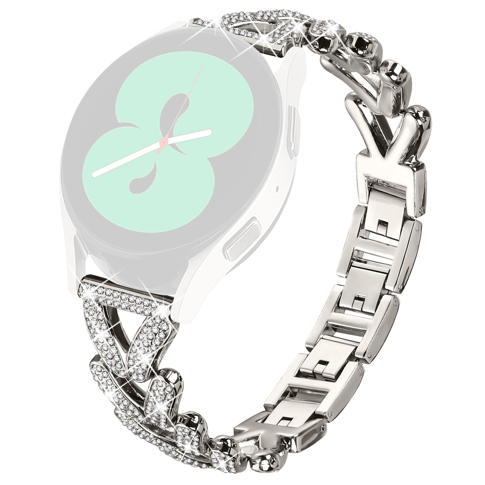 

For Gabb Watch 2 Zinc Alloy Twisted Watch Band Rhinestone Decor Watch Strap Replacement D