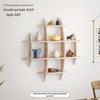 Chinese Solid Wood Wall-Mounted Teacup Rack - Antique Curio Shelf and Tea Set Display Stand