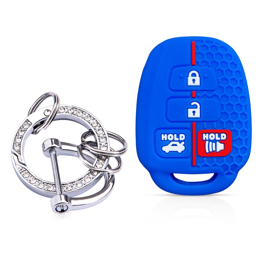 Silicone Car Key Case Fob Cover For Toyota Camry 2012 2013 2014  Corolla 2014  Prius C 4 Buttons Key Chain Wallet