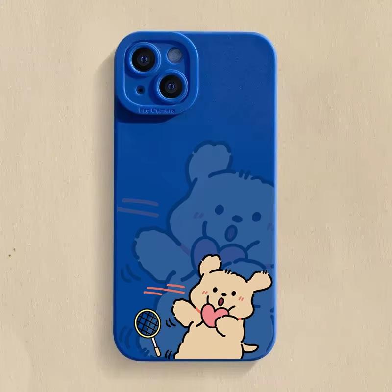 

Dog Playing Badminton Silicone Phone Case For Samsung Galaxy S25 S24 Ultra S23 FE S22 Plus S21 S20 A15 A35 A54 A55 Cover Samsung A15