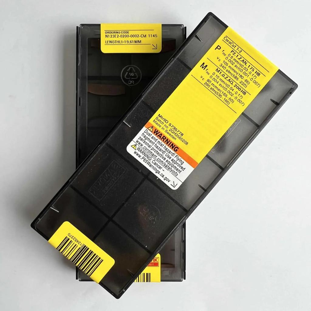 Original Sandvik / N123E2-0200-0002-CM 1145 / CNC Lathe Carbide Blade 10 PCS