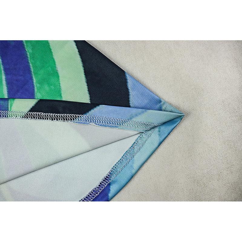 European and American Style-Border Patchwork Elegant Women's Backless Halter Slim Fit Bodycon Dress Printed Swing Collar Ruched Long Dress