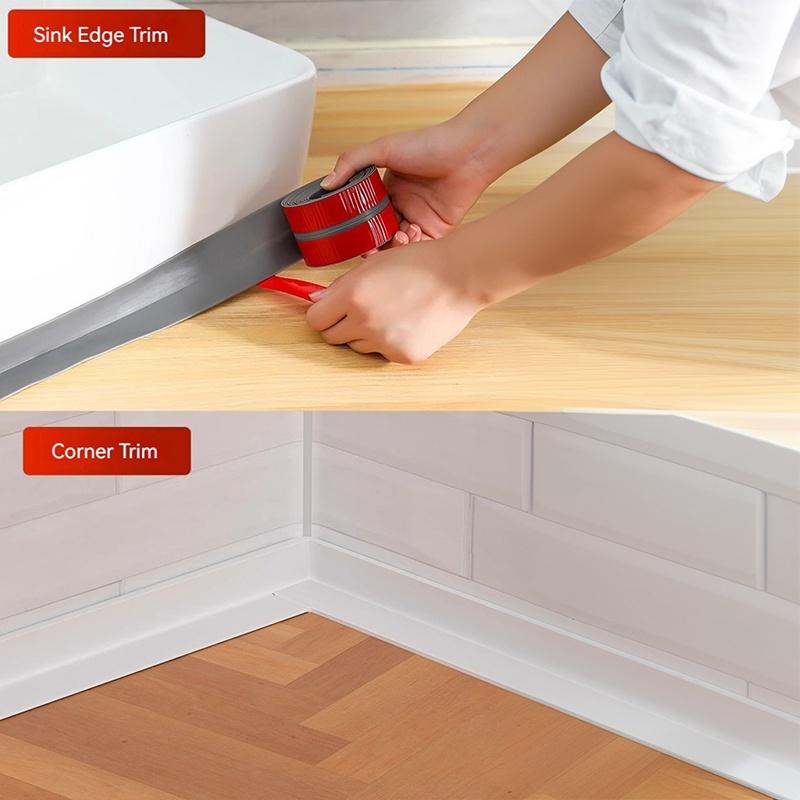 1pc 4cmx3m Peel and Stick Wall Trim Molding, Flexible Corner Trim Moulding, Inside & Outside Wall Corner Protector for Wall Edge