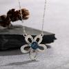 S925 Sterling Silver Natural Topaz Colored Treasure Necklace Women'S Trend Design Fashion Sunflower Pendant