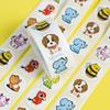 500 Pieces/roll Small Animals Roll Stickers Children Cartoon Animal Stickers Kindergarten Baby Reward Stickers Diy