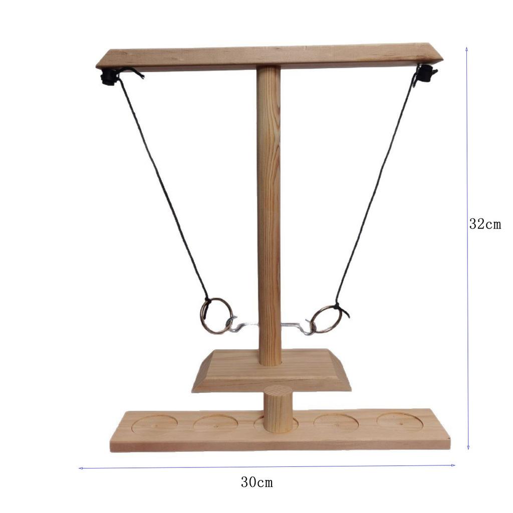 Деревянная игра «Кольцеброс» для развлечения в баре и семейного веселья Light Brown,32cm