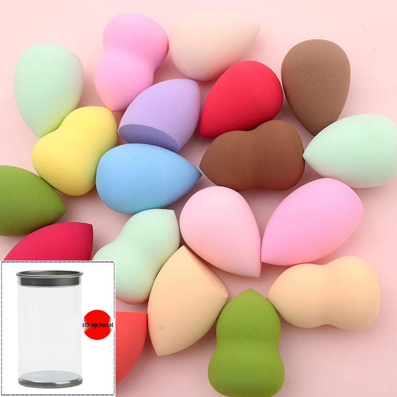 Eierschalen Make-up Schwamm - Nicht-Absorbierend, Superweich, Doppelte Anwendung für Trockene & Feuchte Anwendung, Verstaubte Make-up Quaste