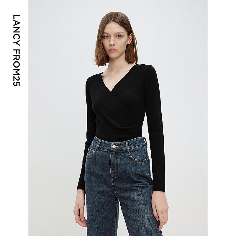 Langzi V-Neck Wool Knit Sweater