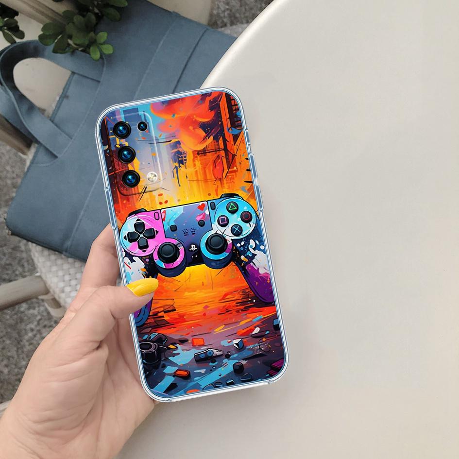 PP37 Game Over Soft Shell Transparent Phone Case for Motorola Moto G7 G8 G9 G84 G85 G73 G24 G15 Z2 Play Power Plus