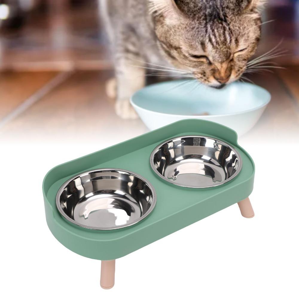 Multi Color Frame Cat Feeding Bowl Adjustable Height Dog Food Water Bowl  Cat Daily Eating