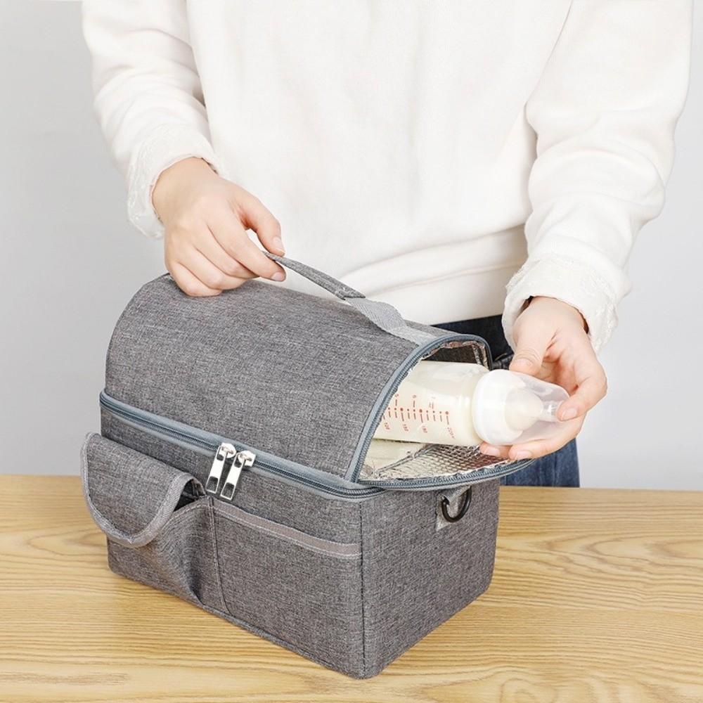 Thermal Lunch Bag Waterproof Cooler Pack Portable Mommy Bag  Office