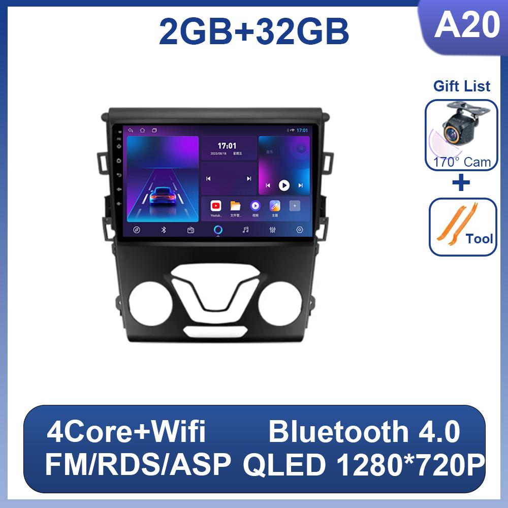 

Автомобильный Android для Ford Fusion Mondeo 5 2014 - 2019 2 din мультимедийный видеоплеер Carplay GPS навигация Bluetooth 8 ядер 5G Wifi