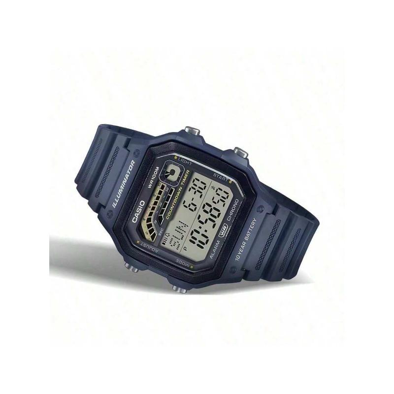 Casio Carcasă din Fibră de Carbon Curea din Rășină Ceas cu Cuarț pentru Bărbați WS-1600H-2AVPF