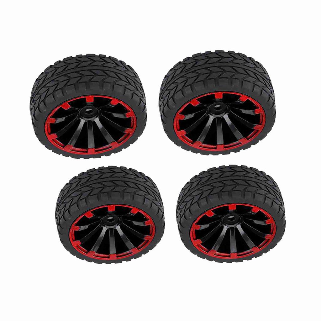 4pcs Set Tires Rubber Tyre Racing Off Road Vehicle Wheel Rim for RC 1:10 Car Part