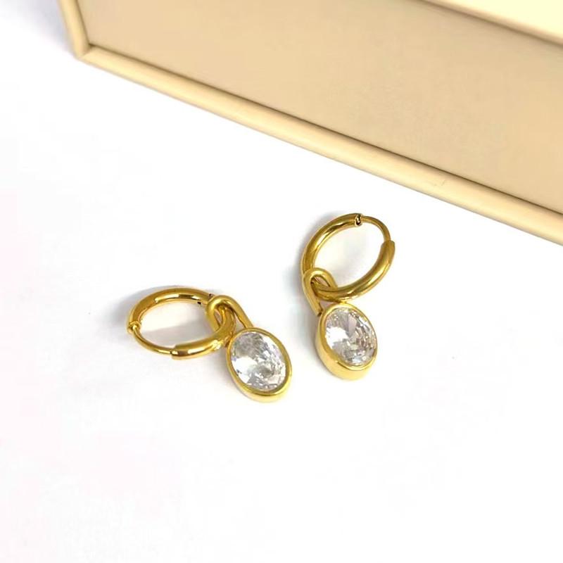 316 Stainless Steel Rhinestone Cartilage Piercing, European/American Trendy Earring/Nose Ring. Steel