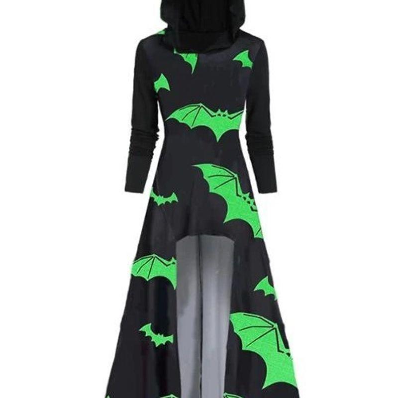 

Classic Wis Dignified Sense of Design European and American Women s Clothing Plus Size Dress Hooded Casual Loose Elastic Pure Color Outwear Green XL