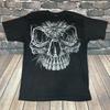 Skull Spider Skeleton Grunge Gothic Graphic Y2K T-Shirt Size L/XL Double Sided