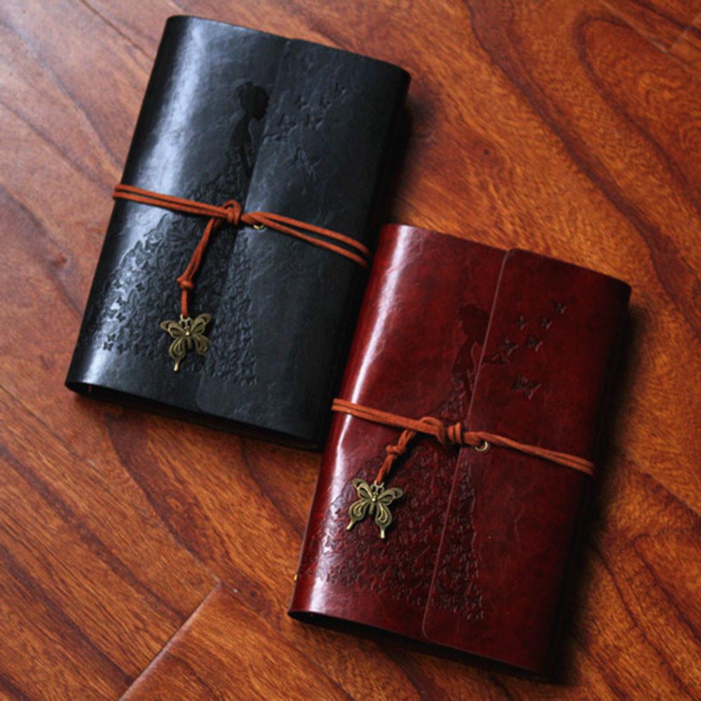 Klassisches Kraftpapier-Notizbuch, tragbar, kreativ, Schmetterling, Tagebuch, Buch, Geschenk