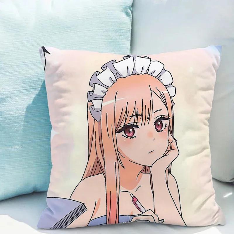 

Short Plush Kitagawa Marin Pillowcase Cushion for Bedroom Bed Cover Decorative Pillows Car Sofa Cushions Home CoversZS,(7) 66x66cm