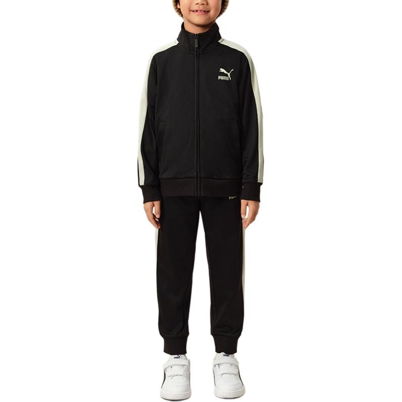 Puma Casual Sports Suit Basic Fashion Comfortable Soft Kids suit Black 941362-01