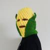 Novelty Knitted Maize Cob Hat for Winter Activity All Age Full Facecover Hat Fun Warm Balaclava Hat for Holiday Parties