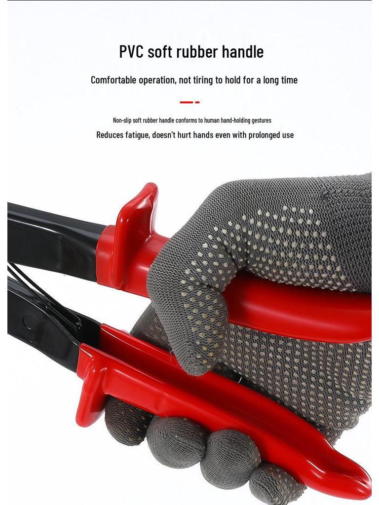 HS-325A Insulated Ratchet Cable Cutter, 260mm - Manual Gear Wire Cutter