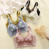 Large Size Bra Women's Bra Gathered Together Thin Style No Steel Ring Sexy Bra Lace Adjustment Type Double Breasted Bra Women's Bra
