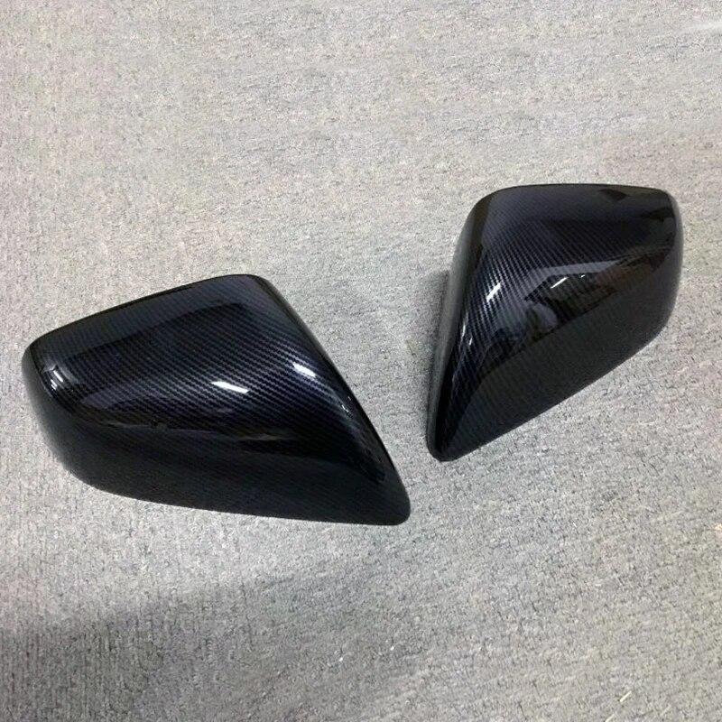 2Pcs ABS Carbon Fiber Side Door Rearview Mirror Cover Trims Car Accessories Fit For Tesla Model X 2016 2017 2018 Accessories