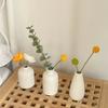 Ins Mini Flower Bottle Decorative Flower White Ceramic Vase Porcelain Vases For Flowers Aesthetic Home Decor Desktop Ornament