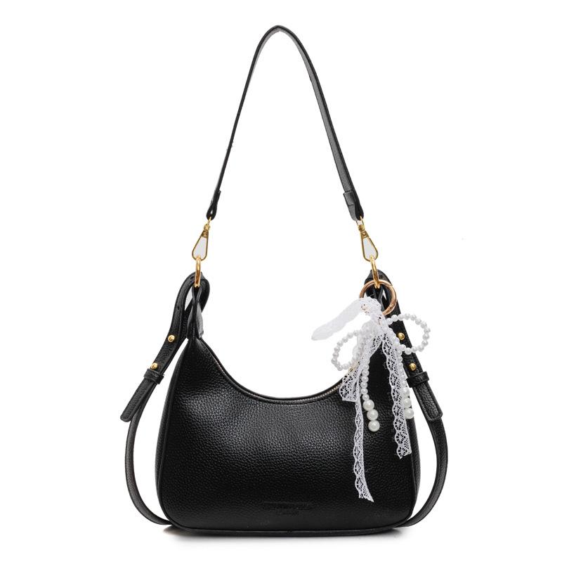 

2025 new foreign solid color simple armpit bag women s Korean version trendy versatile crossbody bag fashionable light luxury shoulder bag