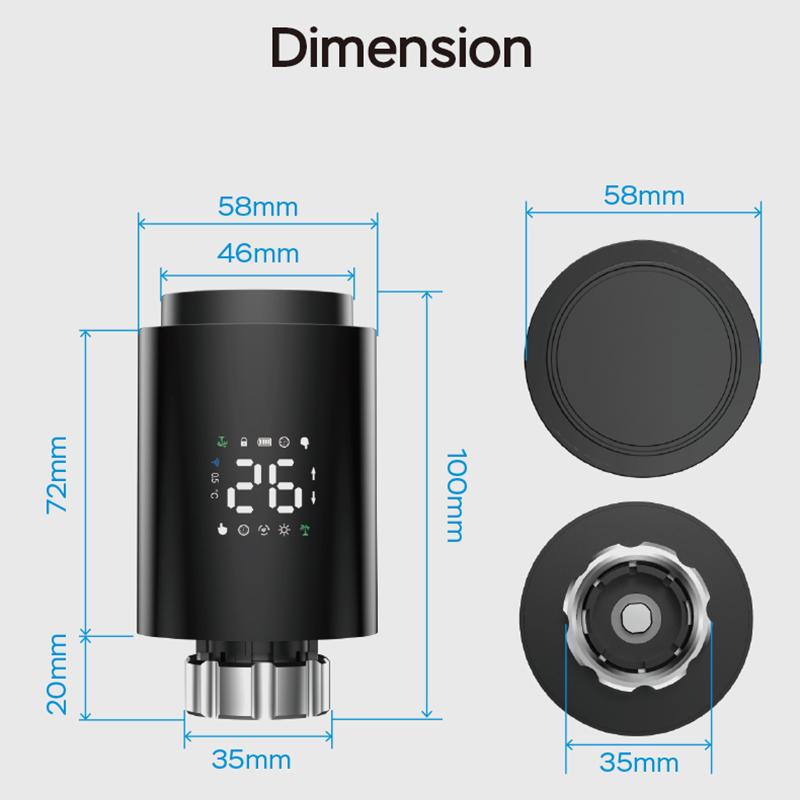 Tuya Zigbee Smart LIfe TRV Thermostat Thermostatic Radiator Valve Home Heating Radiator Thermostat Temperature Controlle Home