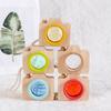 Cute Wooden Prism Lens Colorful Bee Eye Effect Kaleidoscope Mini Camera Camera Kaleidoscope Montessori Education