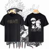 2026 Cosplay Anime Jujutsu Kaisen Gojo Printed Loose Short-sleeved Cotton Children's T-shirt Tide Pure Cotton Unisex Casual Y2k