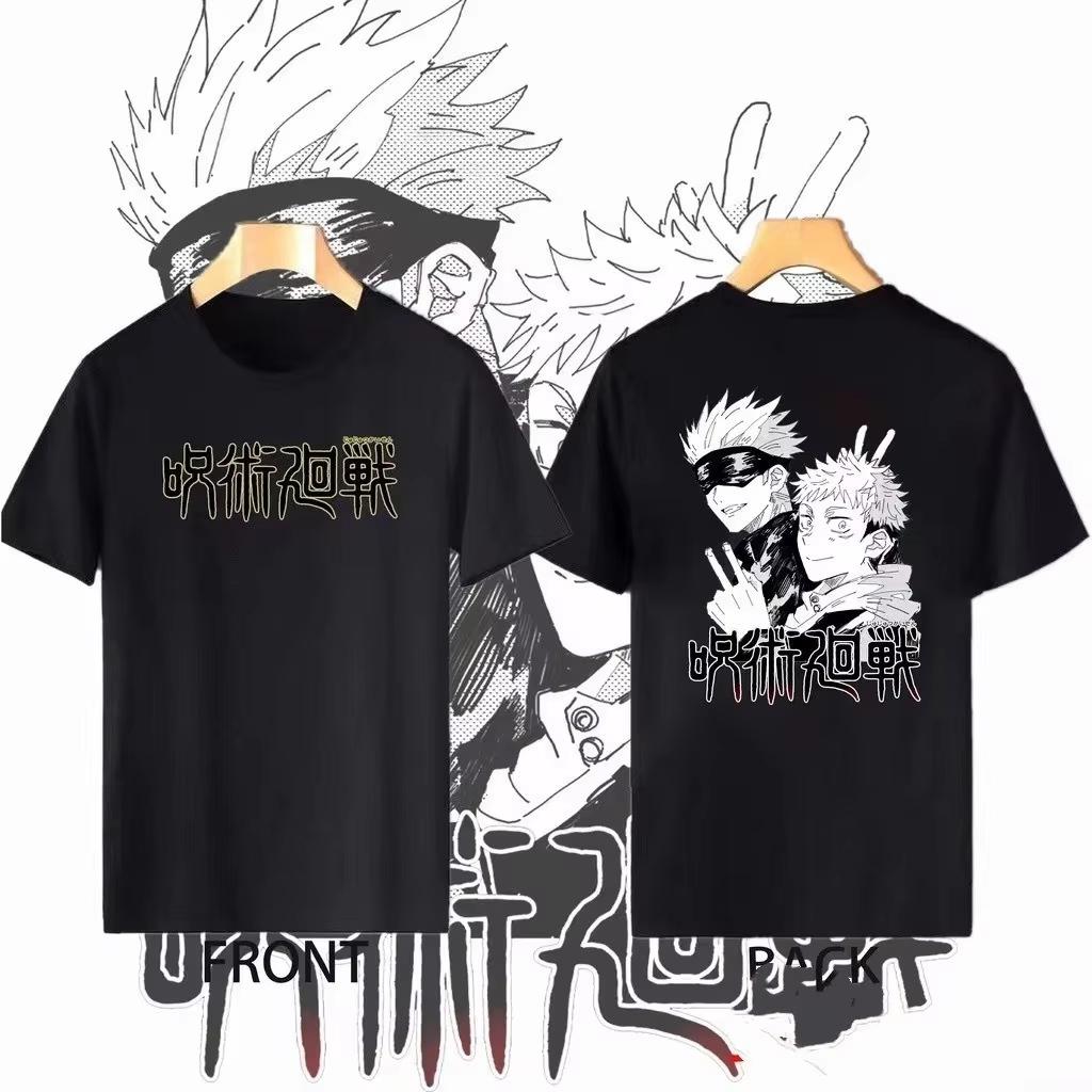 2026 Cosplay Anime Jujutsu Kaisen Gojo Printed Loose Short-sleeved Cotton Children's T-shirt Tide Pure Cotton Unisex Casual Y2k