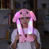 1Pc Glowing Cute Bunny Ears Hat Glowing Ear Moving Bunny Hat Plush Hat Toy