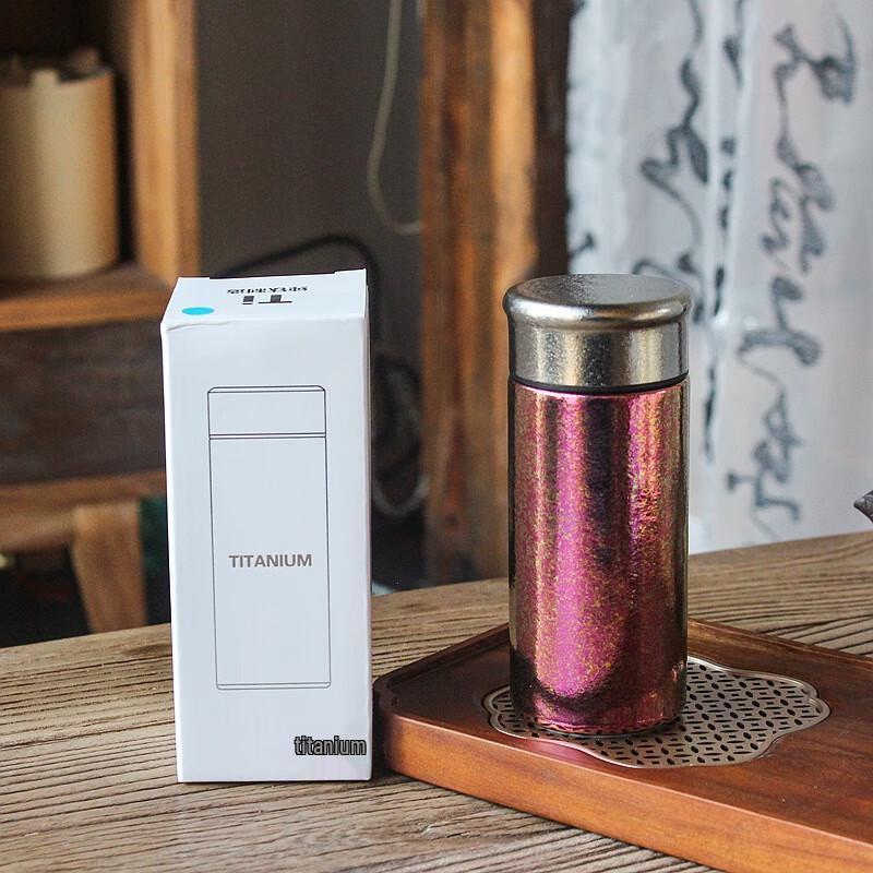 MRSIKEY Double-Layer Pure Titanium Insulated Tea Infuser Bottle
