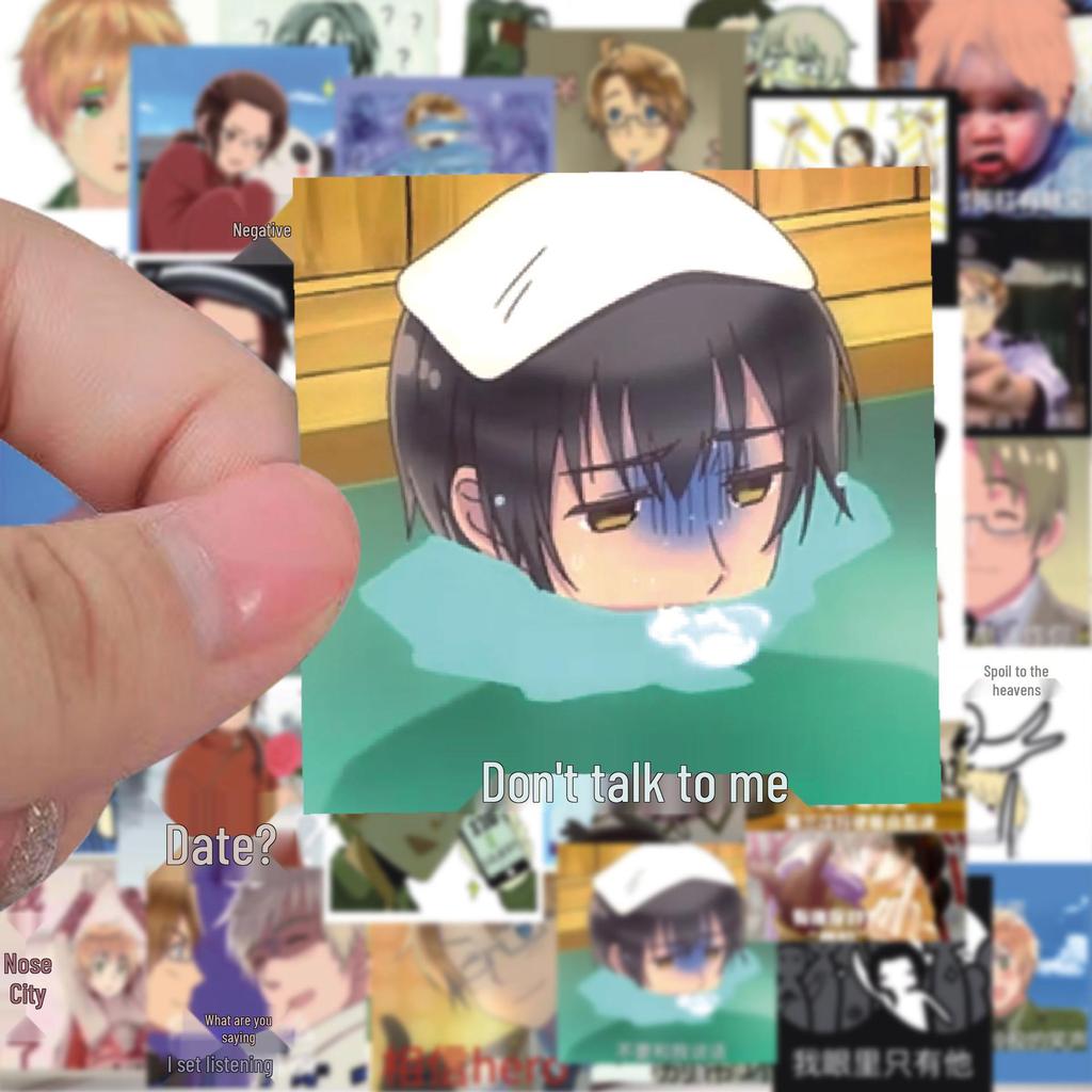Hetalia Anime Sticker Journal - Yao, Francis, Arthur, Kiku, Feliciano Decorations