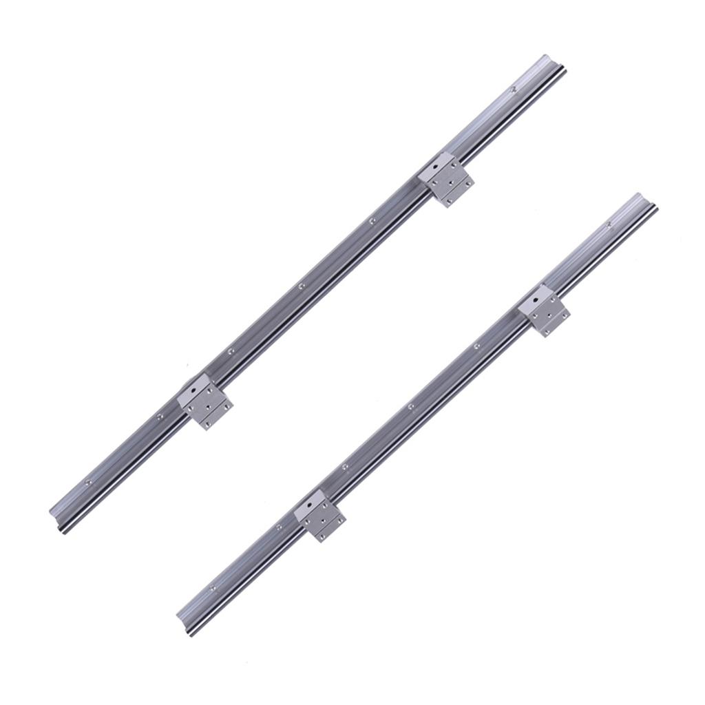 2pcs SBR12 700mm 12MM Linear Bearing Rail Slide Guide Shaft   4Pcs SBR12UU Blocks