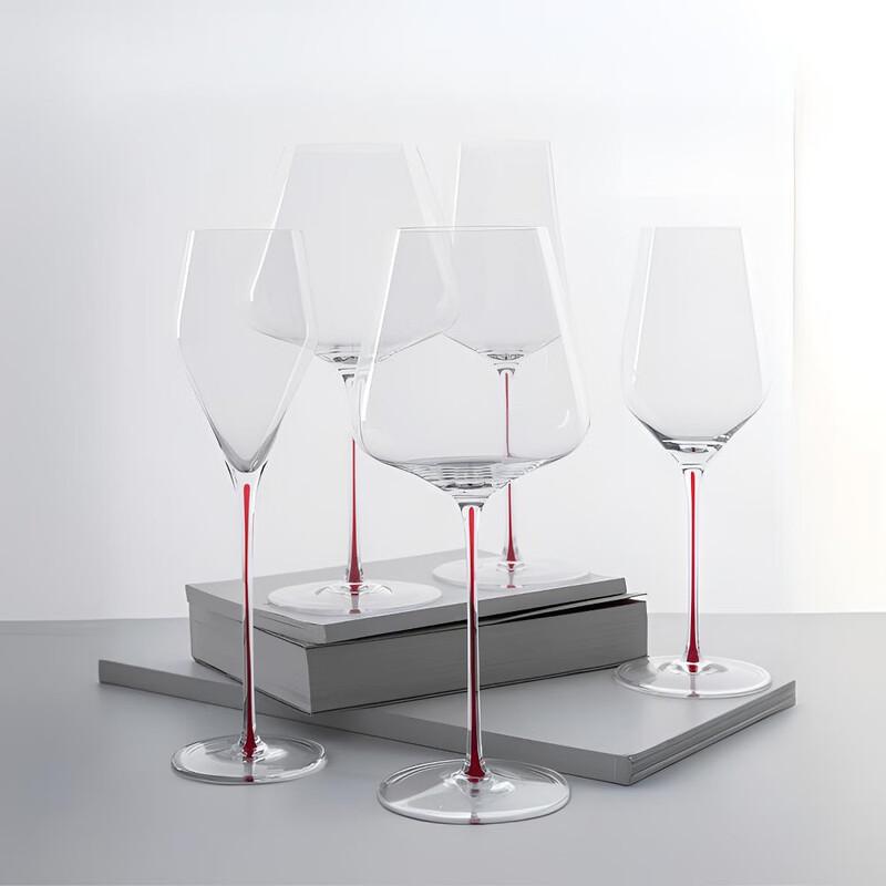 Zhuchuang Jingpin Red Stem Crystal Burgundy Wine Glass