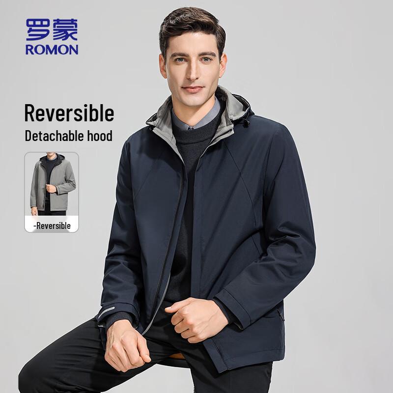 ROMON Men's Reversible Hooded Jacket