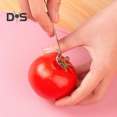 4 Adet Paslanmaz Çelik Keskin Dişlere Sahip Meyve Toplayıcı Çilek Domates Çekirdek Çıkarma Aleti Yumuşak Meyveler Sebzeler İçin Kolay Sap Çıkarma Mutfak Aleti