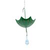 Umbrella-shaped Hanging Bird Feeder Cast Iron Art Rainwater Collection Bird Water Bowl Colorful Rust-Proof Garden Bird Bath