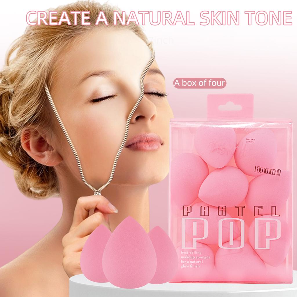 9pcs soft makeup sponge combination, hydrophilic, dry and wet, suitable for foundation, powder and other beauty eggs