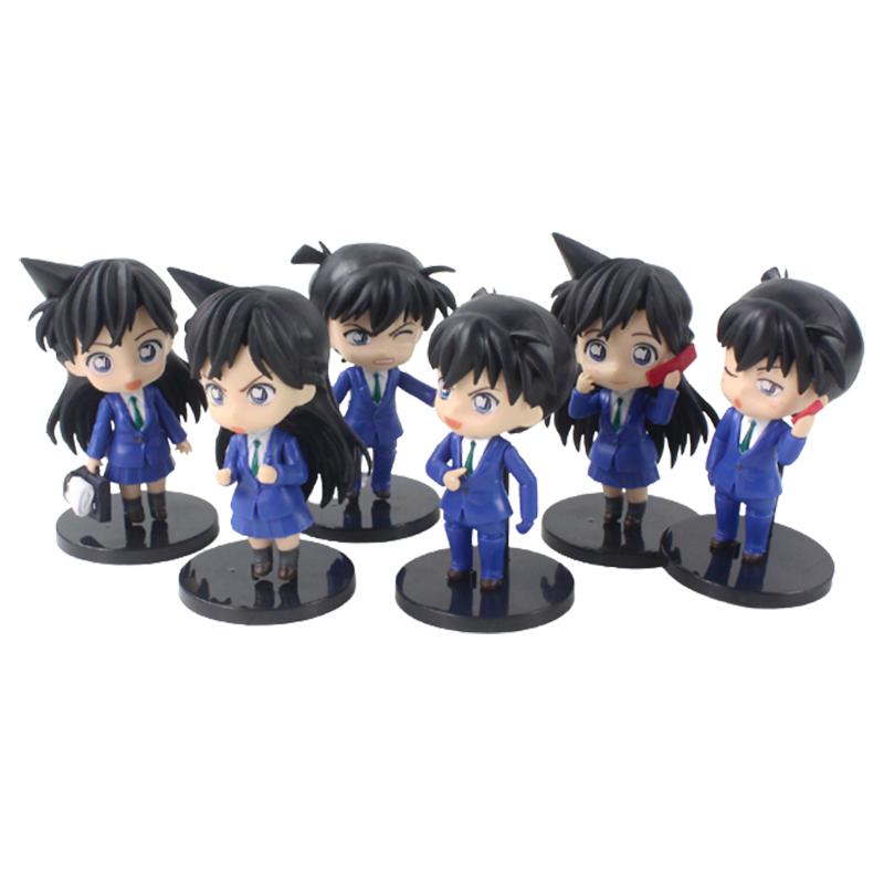 

Детектив Конан 6 шт./набор Эдогава Q Версия ПВХ Фигурки Игрушки Статуэтка Миниатюры C